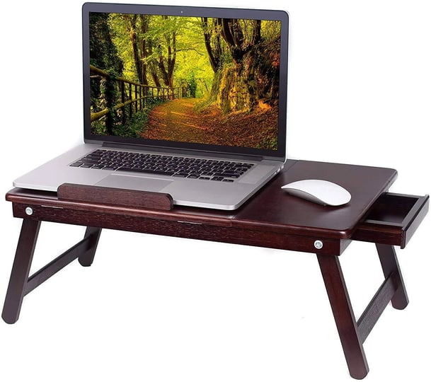 birdrock-home-bamboo-laptop-bed-tray-walnut-multi-position-adjustable-surface-pull-down-legs-storage-1