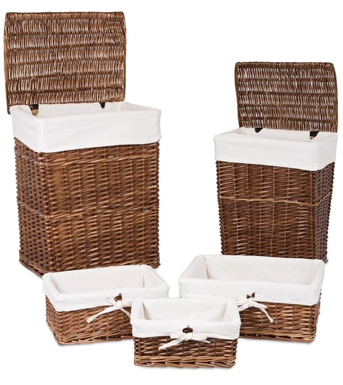 birdrock-home-woven-willow-baskets-with-liner-set-of-5-rectangular-hampers-and-storage-bins-with-lid-1