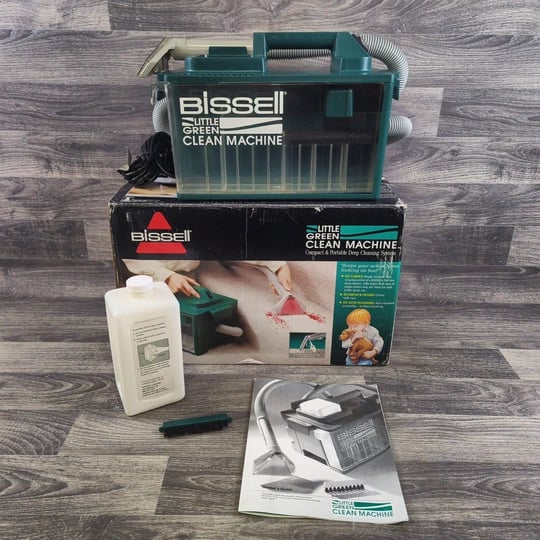 bissell-little-green-clean-machine-1653-2-carpet-cleaner-vintage-used-1