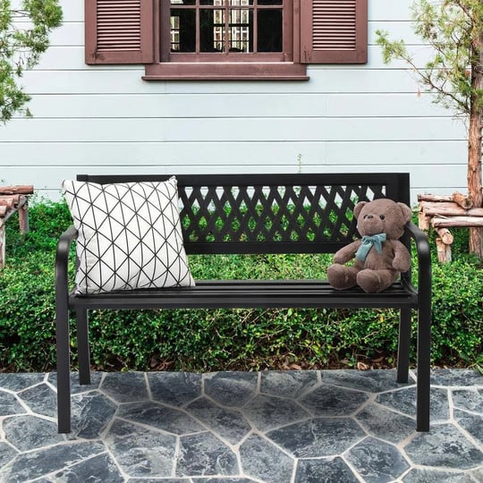 black-2-person-47-in-metal-outdoor-bench-1
