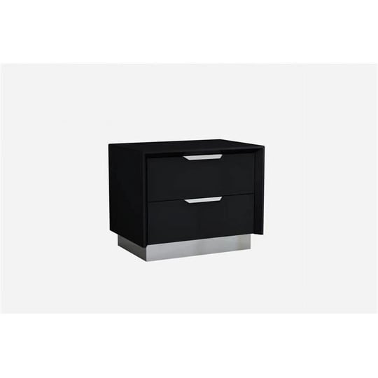 black-and-stainless-steel-two-drawer-nightstand-1