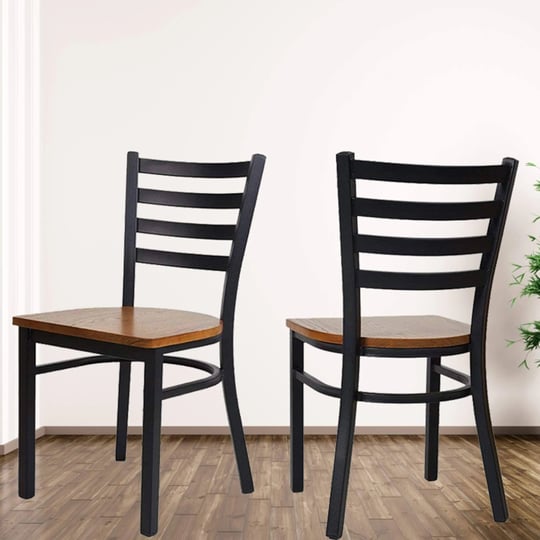 black-metal-dining-chairs-fully-assembled-with-solid-wood-seat-kitchen-restaurant-1