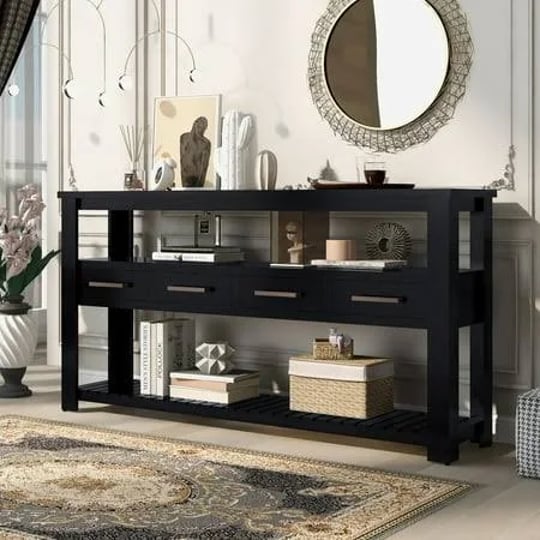 black-storage-console-table-modern-entryway-table-wood-buffet-sideboard-console-table-with-4-drawers-1