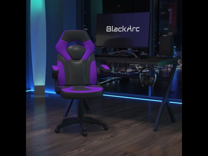 blackarc-high-back-gaming-chair-with-blue-and-black-faux-leather-upholstery-height-adjustable-swivel-1