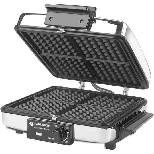 blackdecker-g48td-3-in-1-waffle-maker-indoor-grill-griddle-silver-black-1