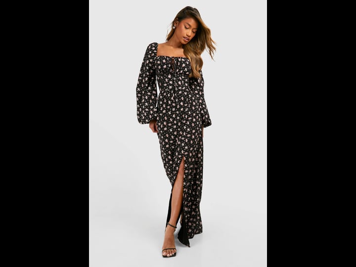boohoo-ditsy-balloon-sleeve-milkmaid-maxi-dress-black-size-14-1
