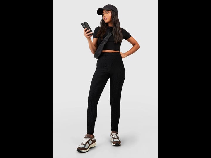 boohoo-petite-honeycomb-legging-black-size-3