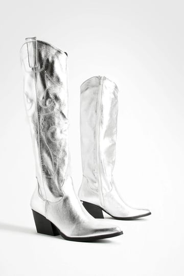 boohoo-stitch-detail-metallic-western-cowboy-boots-grey-size-8-1