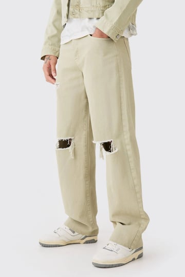 boohooman-baggy-rigid-overdyed-ripped-knee-jeans-green-size-32r-1