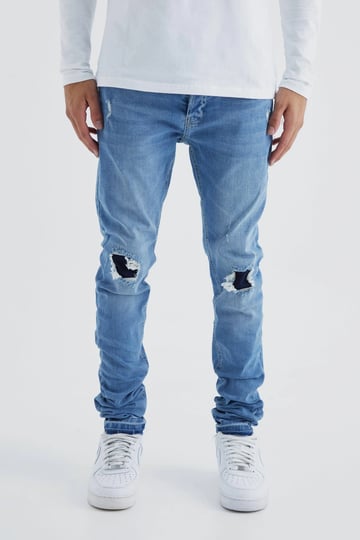 boohooman-mens-skinny-stacked-distressed-ripped-let-down-hem-jean-blue-1