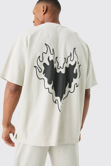 boohooman-mens-waffle-heart-print-lounge-t-shirt-jogger-set-grey-1