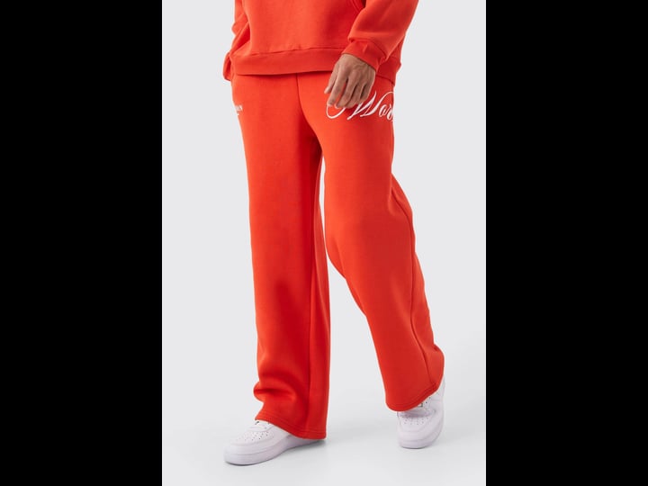 boohooman-mens-wide-leg-chunky-drawcord-printed-sweatpants-orange-1