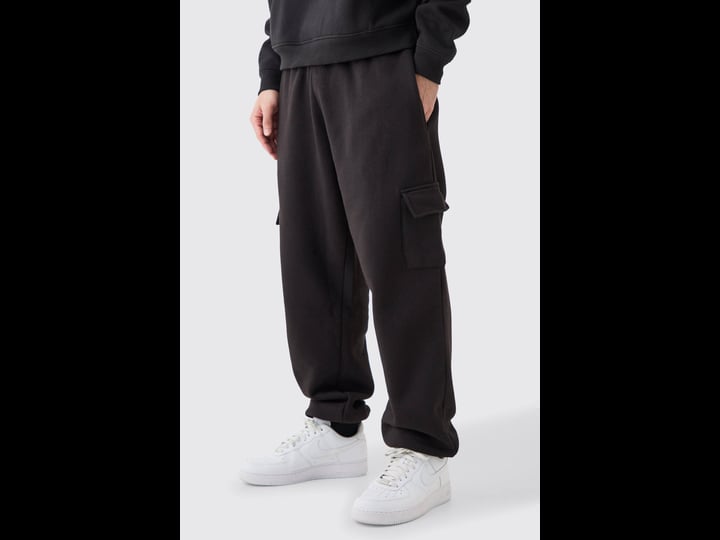 boohooman-oversized-fit-cargo-sweatpants-black-size-m-1
