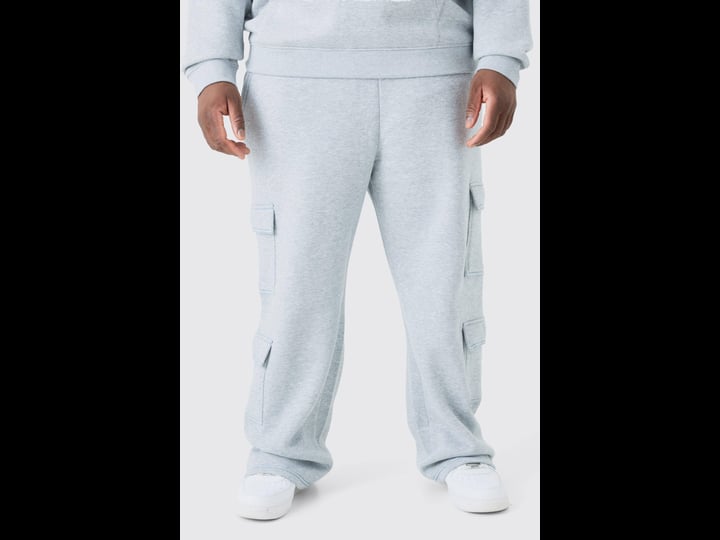 boohooman-plus-size-straight-leg-top-stitch-cargo-jogger-1