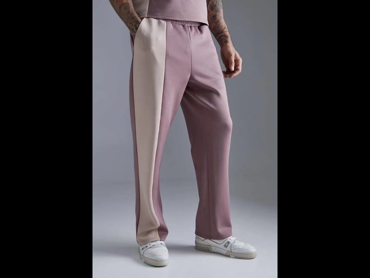 boohooman-straight-leg-scuba-color-block-joggers-purple-size-l-1