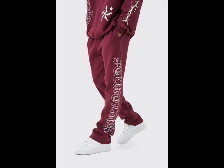 boohooman-straight-leg-worldwide-joggers-red-size-m-1