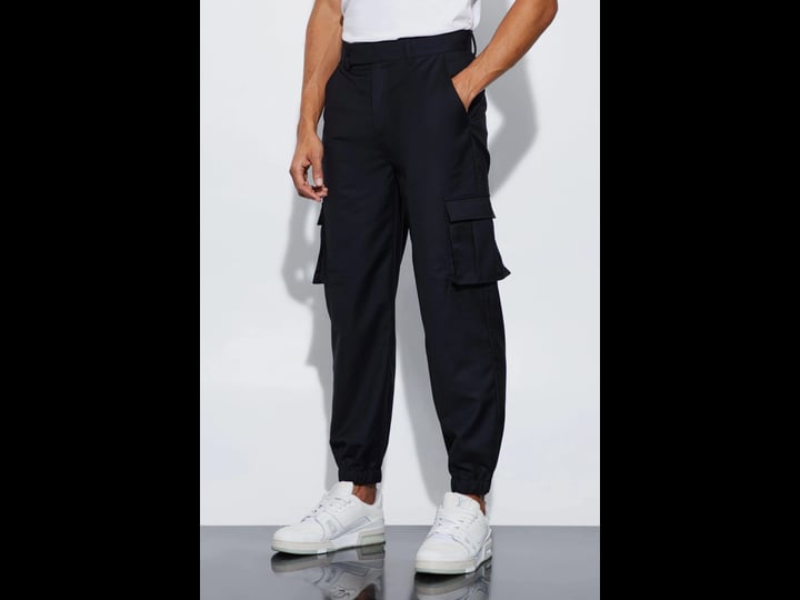 boohooman-tailored-cargo-sweatpants-black-size-37