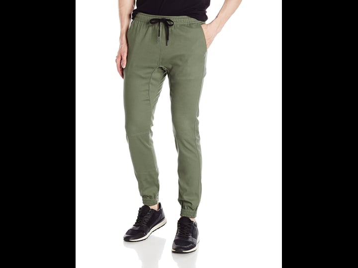 brooklyn-athletics-mens-twill-jogger-pants-soft-stretch-slim-fit-trousers-olive-medium-green-1