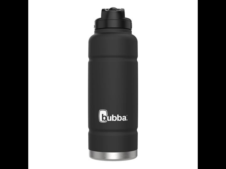 bubba-trailblazer-stainless-steel-water-bottle-straw-lid-rubberized-black-licorice-40-fl-oz-1