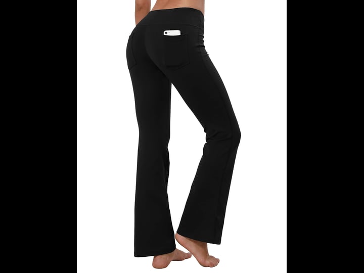 bubblelime-29313335-4-styles-womens-bootcut-yoga-pants-tummy-control-back-pockets-black-m-33-inseam-1