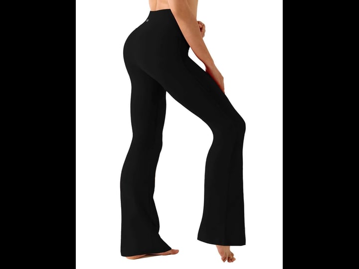 bubblelime-2931333537-4-styles-womens-high-waist-bootcut-yoga-pants-basic-nylon-black-xs-31-inseam-1