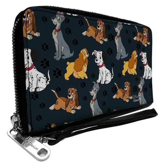 buckle-down-pu-zip-around-wallet-rectangle-disney-dogs-group-collage-paws-gray-black-adult-unisex-si-1