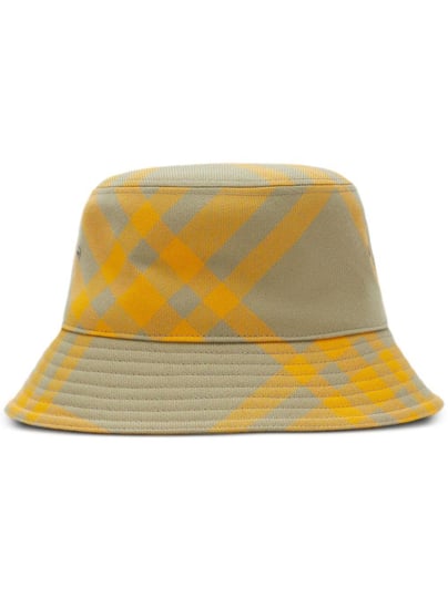 burberry-checked-pattern-bucket-hat-green-1