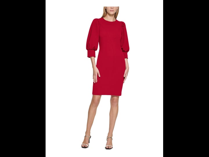 calvin-klein-petites-womens-jewel-neck-mini-wear-to-work-dress-red-1