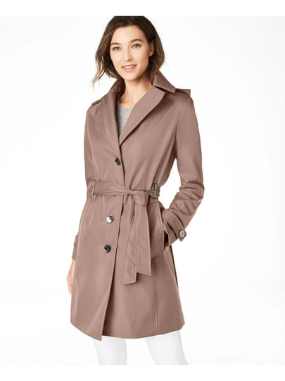 calvin-klein-womens-brown-hooded-trench-coat-petites-pxs-1