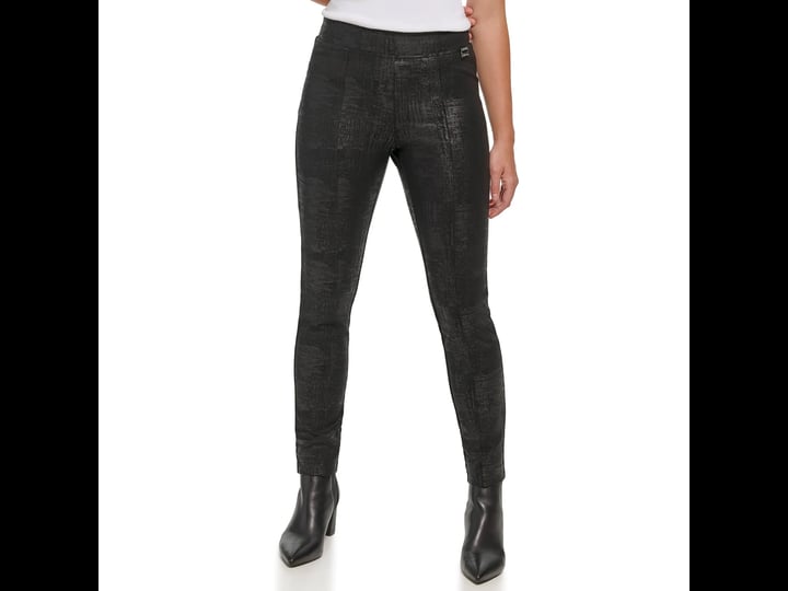 calvin-klein-womens-embossed-ponte-leggings-black-size-xs-1