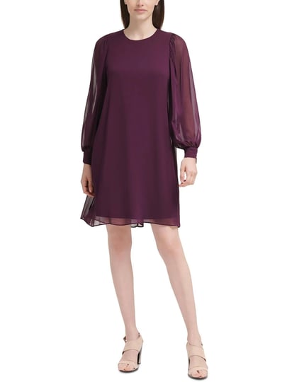 calvin-klein-womens-sheer-above-knee-shift-dress-purple-7