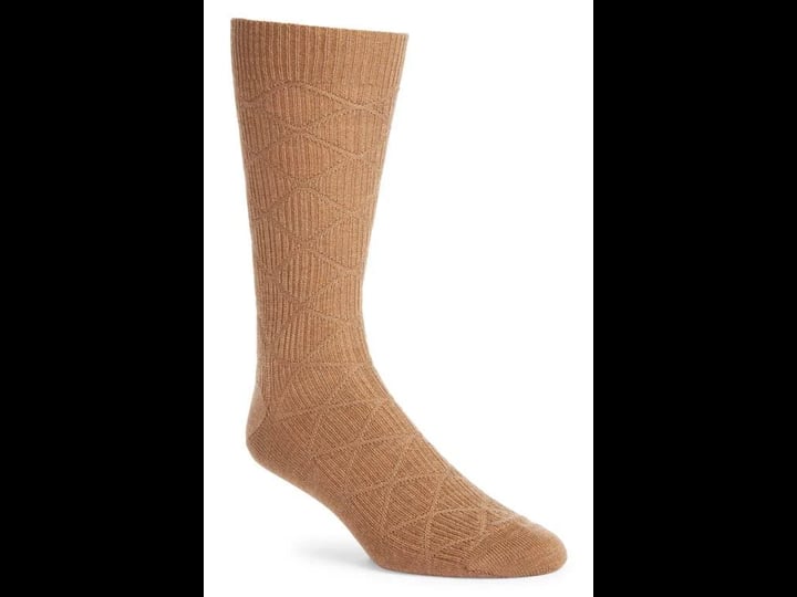canali-diamond-knit-wool-blend-dress-socks-in-dk-beige-1