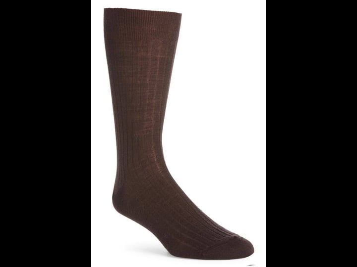 canali-ribbed-wool-blend-dress-socks-in-brown-1