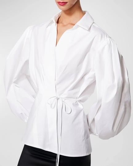 carolina-herrera-collared-puff-sleeve-french-cuff-wrap-top-white-womens-6-shirts-tops-blouses-puff-s-1