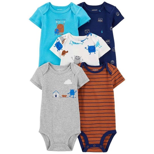 carters-baby-boys-short-sleeve-monster-bodysuits-pack-of-5-multi-size-24-months-1