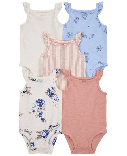 carters-baby-girls-5-pack-bodysuits-cream-multi-newborn-1