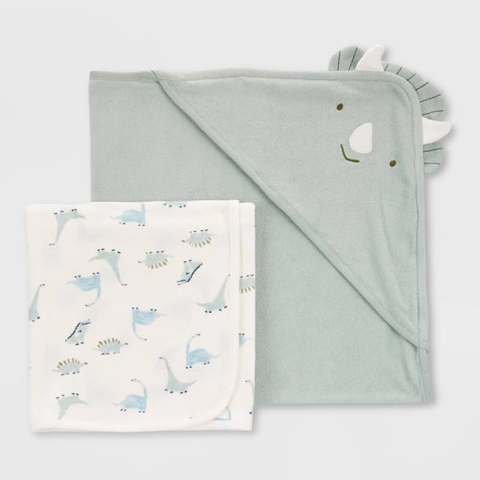 carters-just-one-you-baby-boys-dino-hooded-bath-towel-sage-green-1