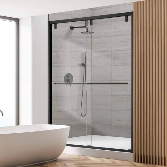 caspar-52-w-x-76-h-by-pass-semi-frameless-shower-door-in-matte-black-with-clear-glass-1