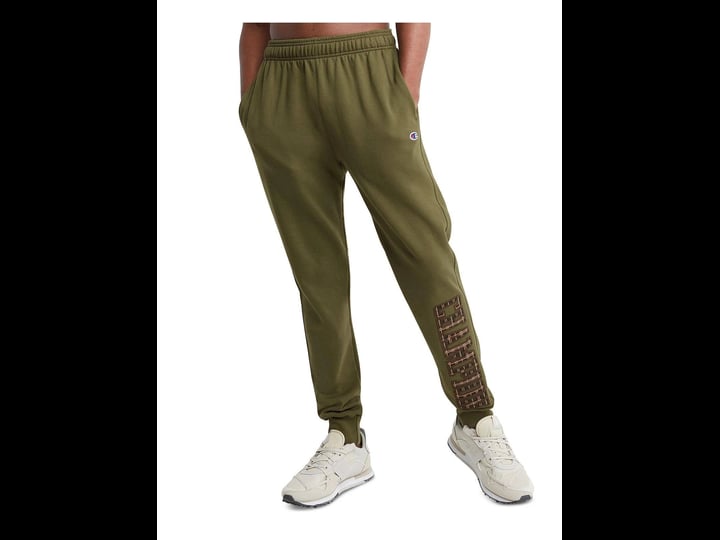 champion-mens-fleece-fitness-sweatpants-cargo-olive-1