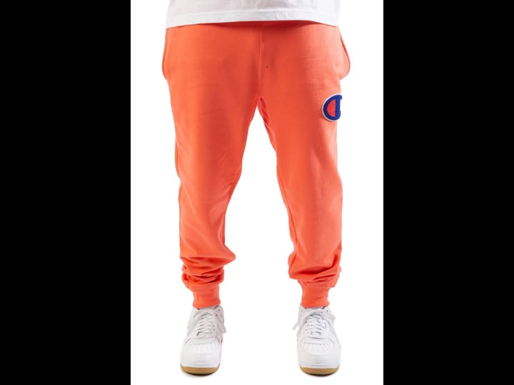 champion-mens-reverse-weave-chenille-big-c-jogger-groovy-papaya-1