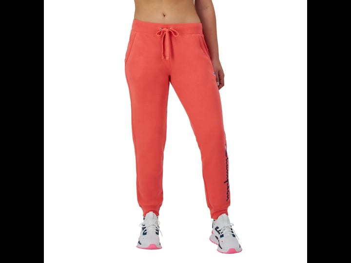 champion-womens-drawstring-logo-sweatpant-fleece-jogger-high-tide-coral-size-xs-1