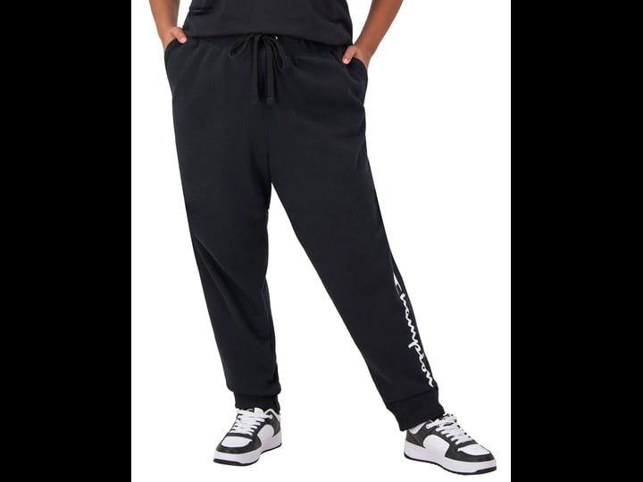 champion-womens-plus-powerblend-fleece-sweatpants-black-1
