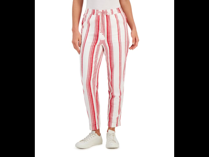 charter-club-womens-elastic-waits-pull-on-cotton-striped-jogger-pants-size-xl-1