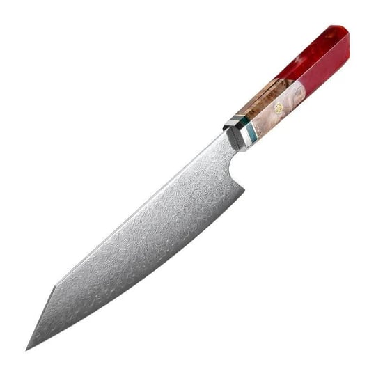 chef-knife-damascus-chef-knife-with-exotic-olive-wood-handle-red-1