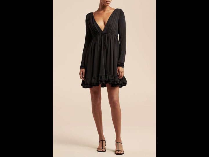 chinamine-trading-ltd-babydoll-long-sleeve-dress-black-m-1