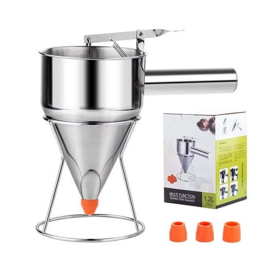 choxila-40oz-pancake-batter-dispenser-stainless-steel-4-caliber-funnel-cake-dispenser-with-stand-gre-1