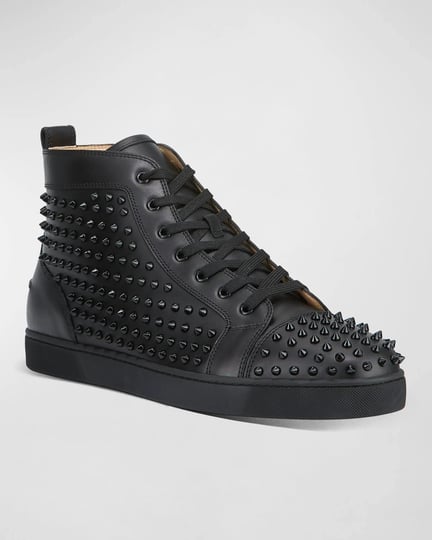 christian-louboutin-black-louis-spikes-sneakers-1