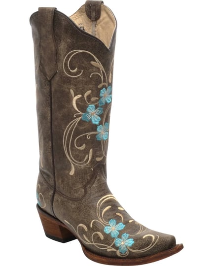 circle-g-womens-brown-cowhide-floral-western-boots-snip-toe-1