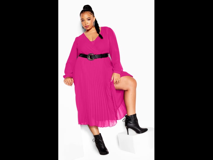 city-chic-plus-size-dress-precious-pleat-in-sangria-size-18-avenue-1