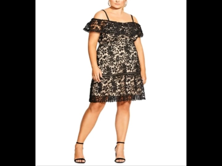 city-chic-womens-plus-embroidered-lace-off-the-shoulder-dress-black-size-petite-small-1